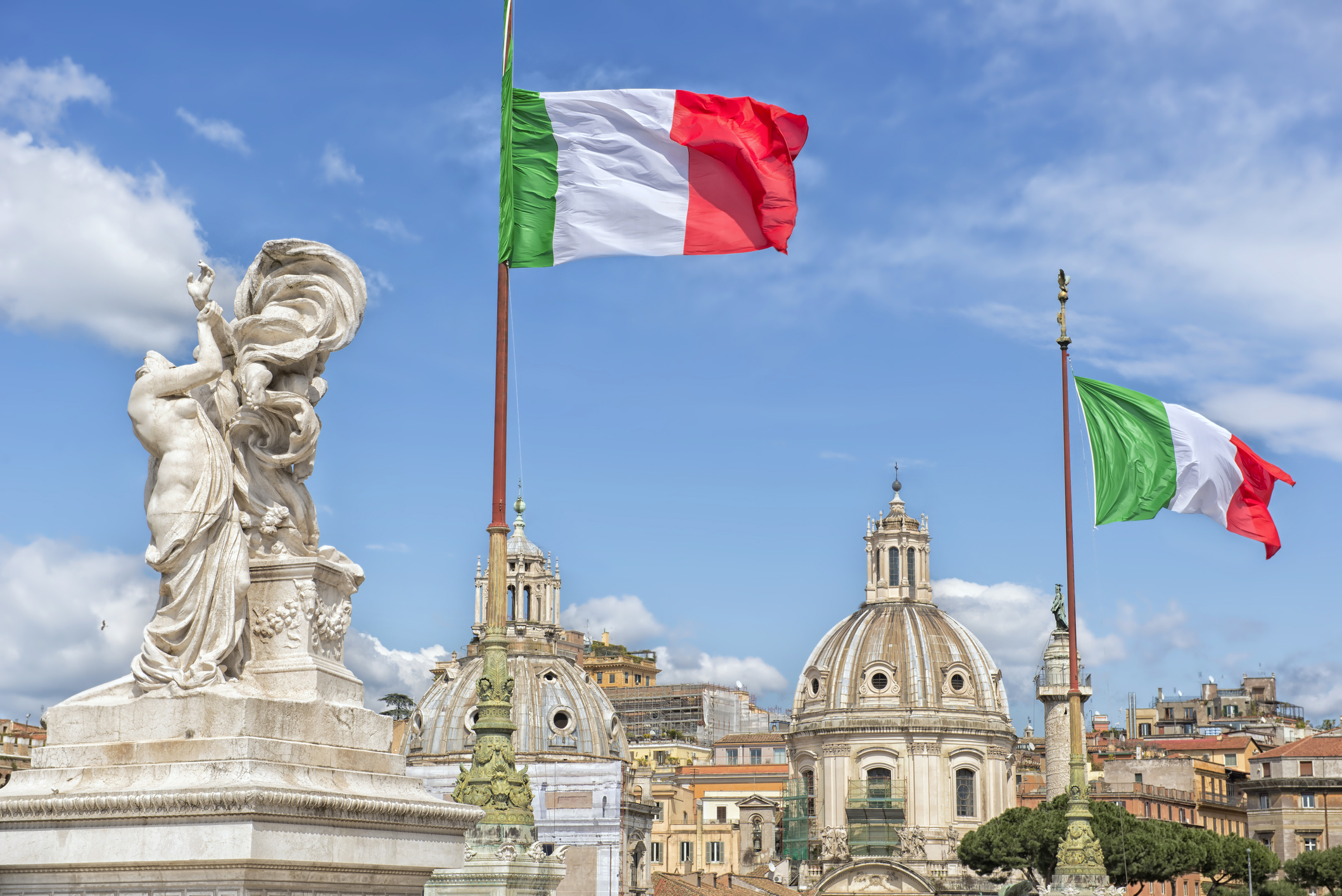 Italian flag in Rome