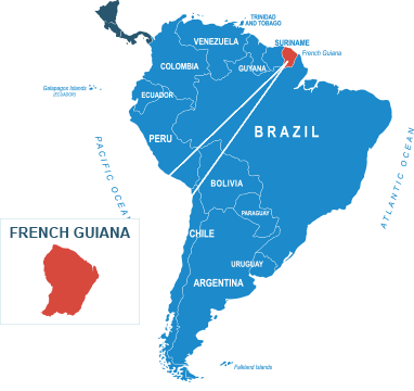 Parcel delivery to French Guiana