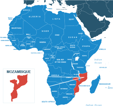 Parcel delivery to Mozambique