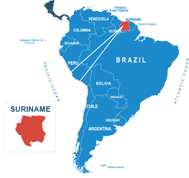 Parcel delivery to Suriname