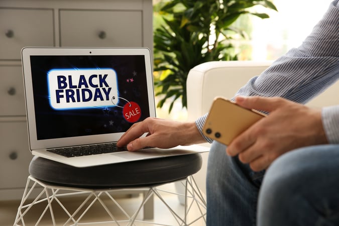 Black Friday Sale on laptop