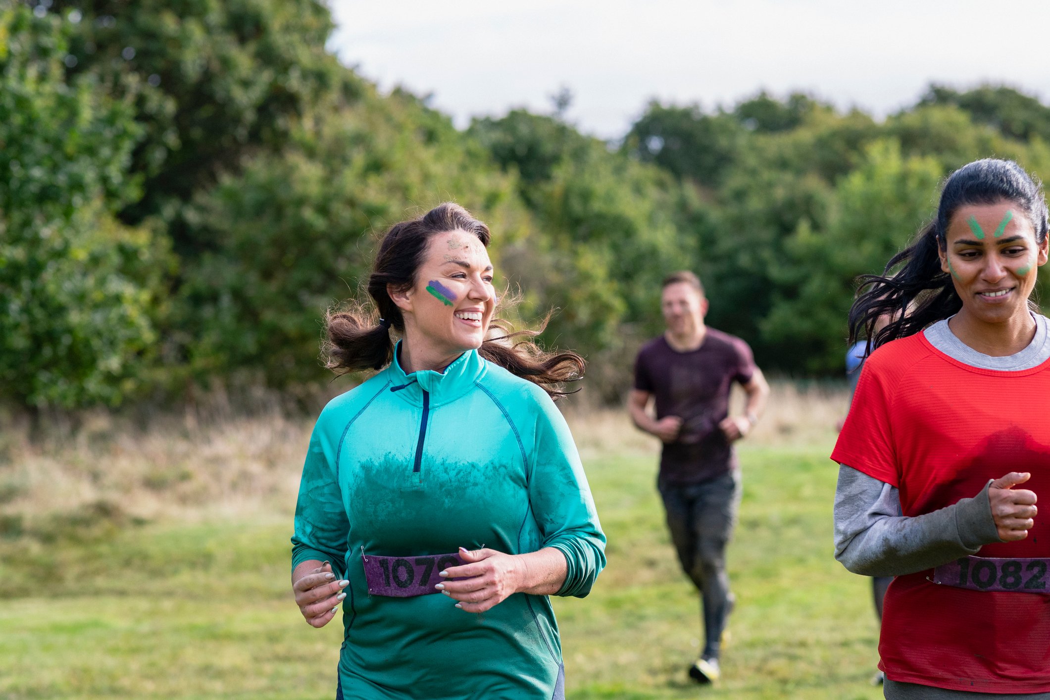 Two women on charity run