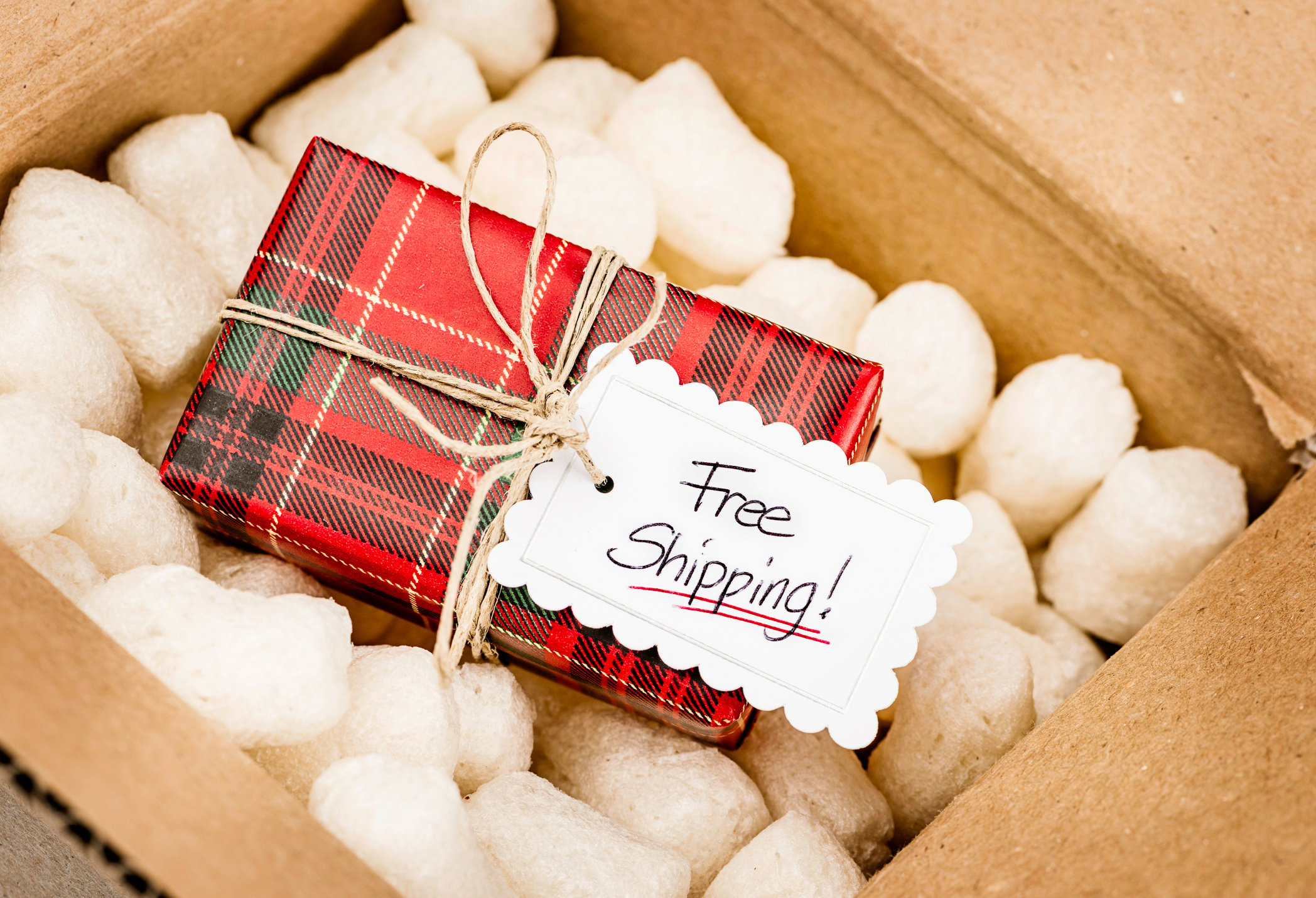 Gift with free shipping label