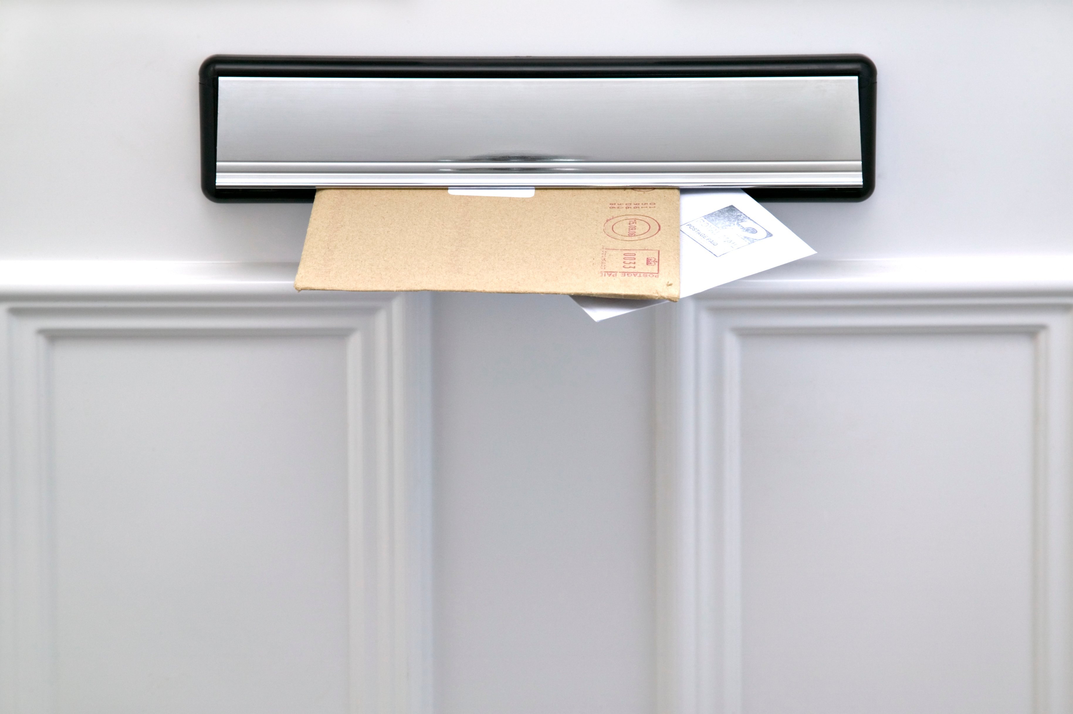 Letterbox with letters