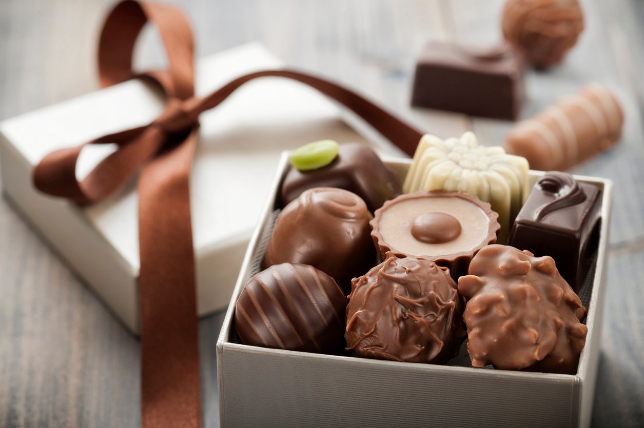 Box of luxury chocolates