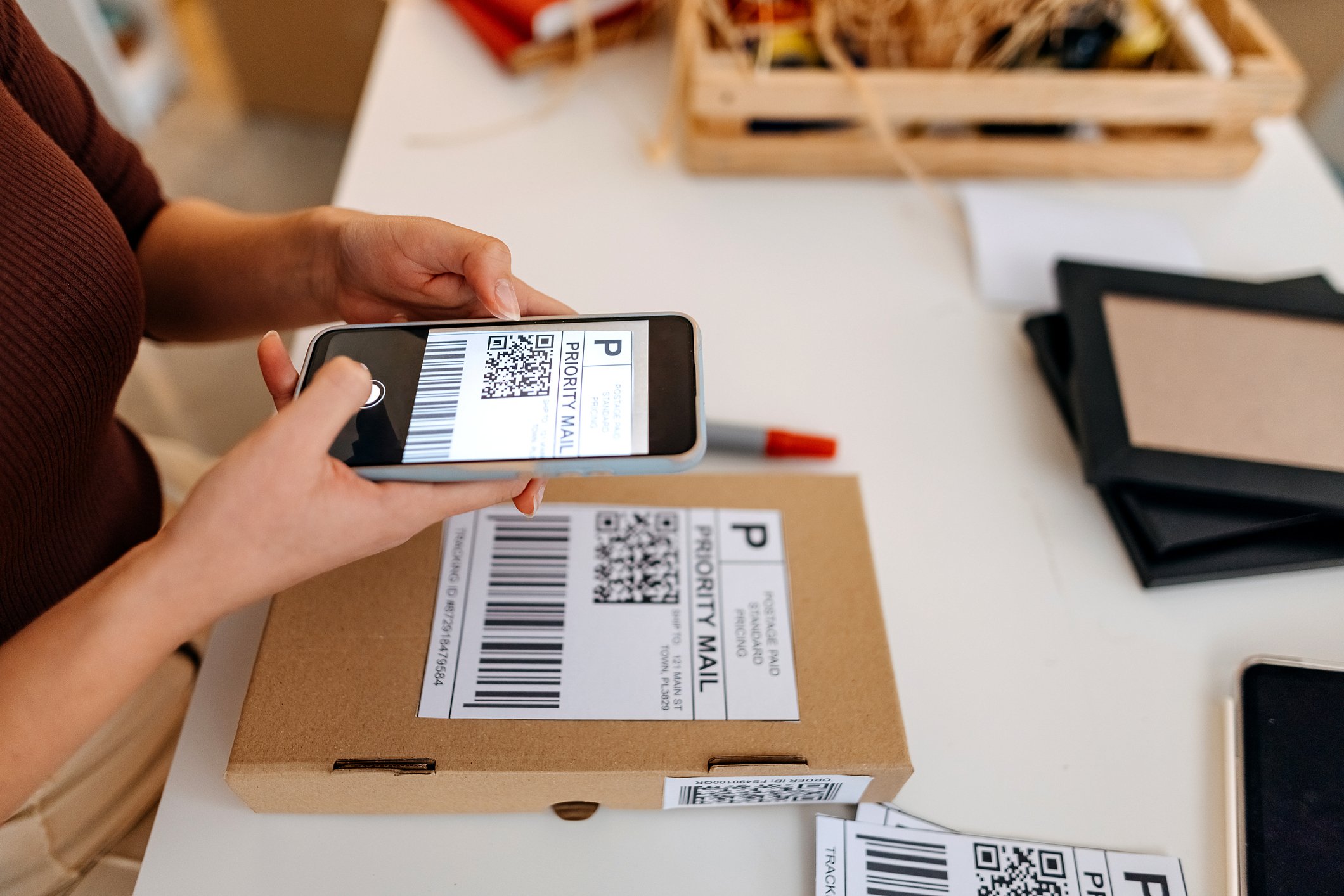 What is a shipping label?