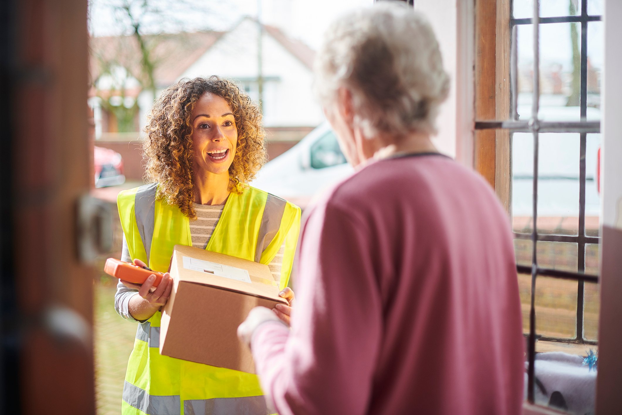 woman delivering a parcel