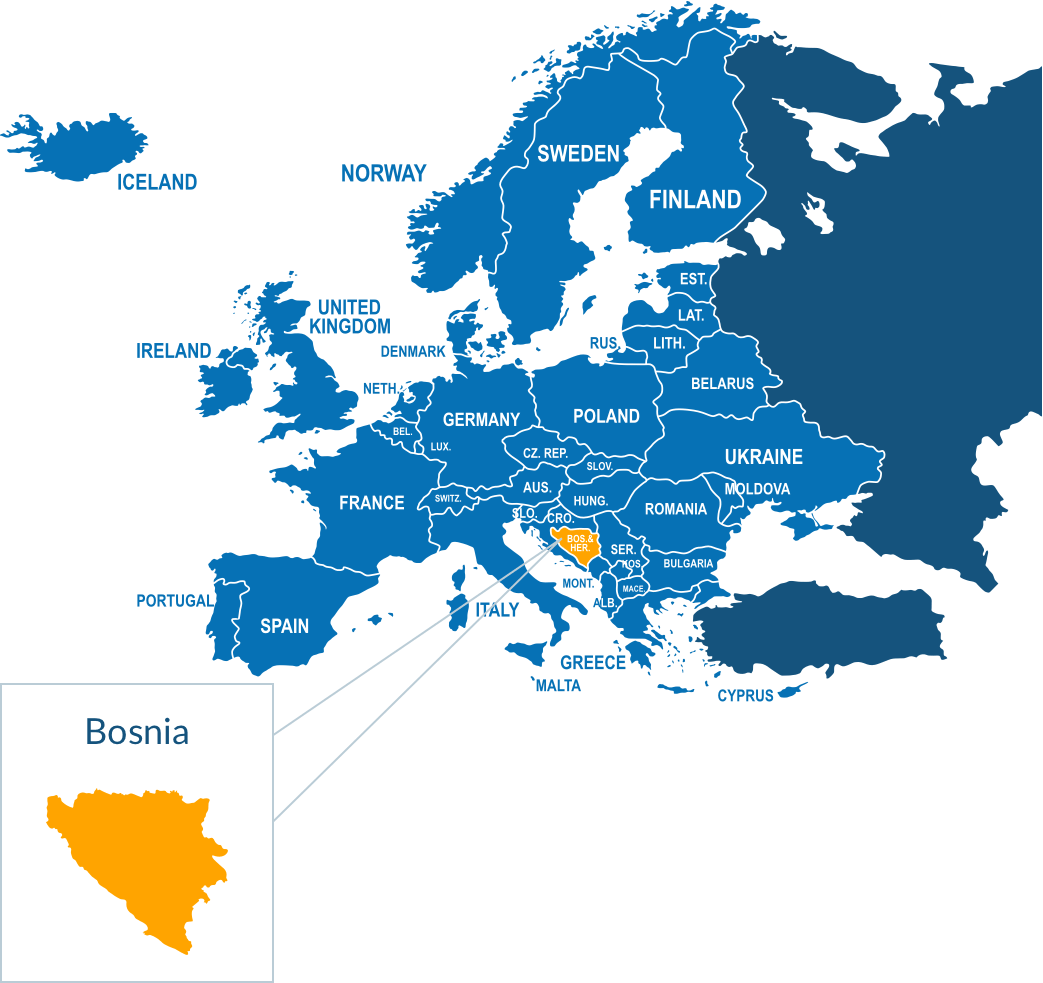 Parcel delivery to Bosnia