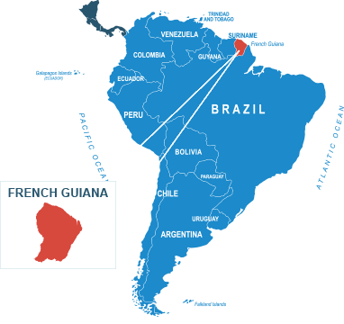 Parcel delivery to French Guiana