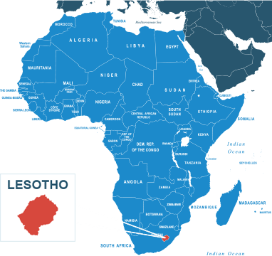 Parcel delivery to Lesotho