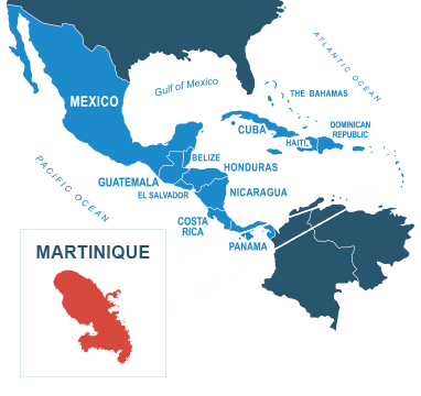 Parcel delivery to Martinique