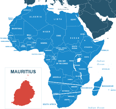 Parcel delivery to Mauritius