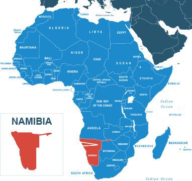 Parcel delivery to Namibia