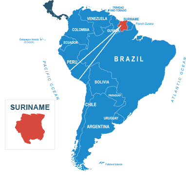 Parcel delivery to Suriname